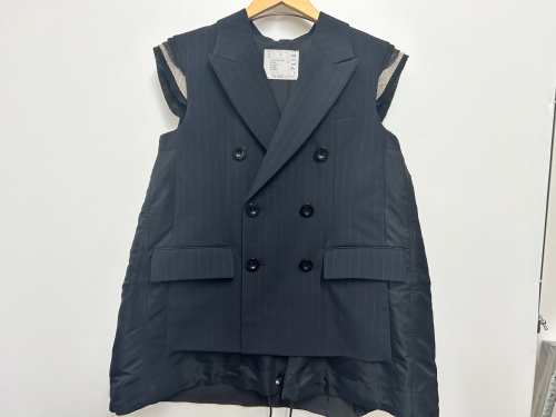 24SS sacai Chalk Stripe Vest ベストトップス