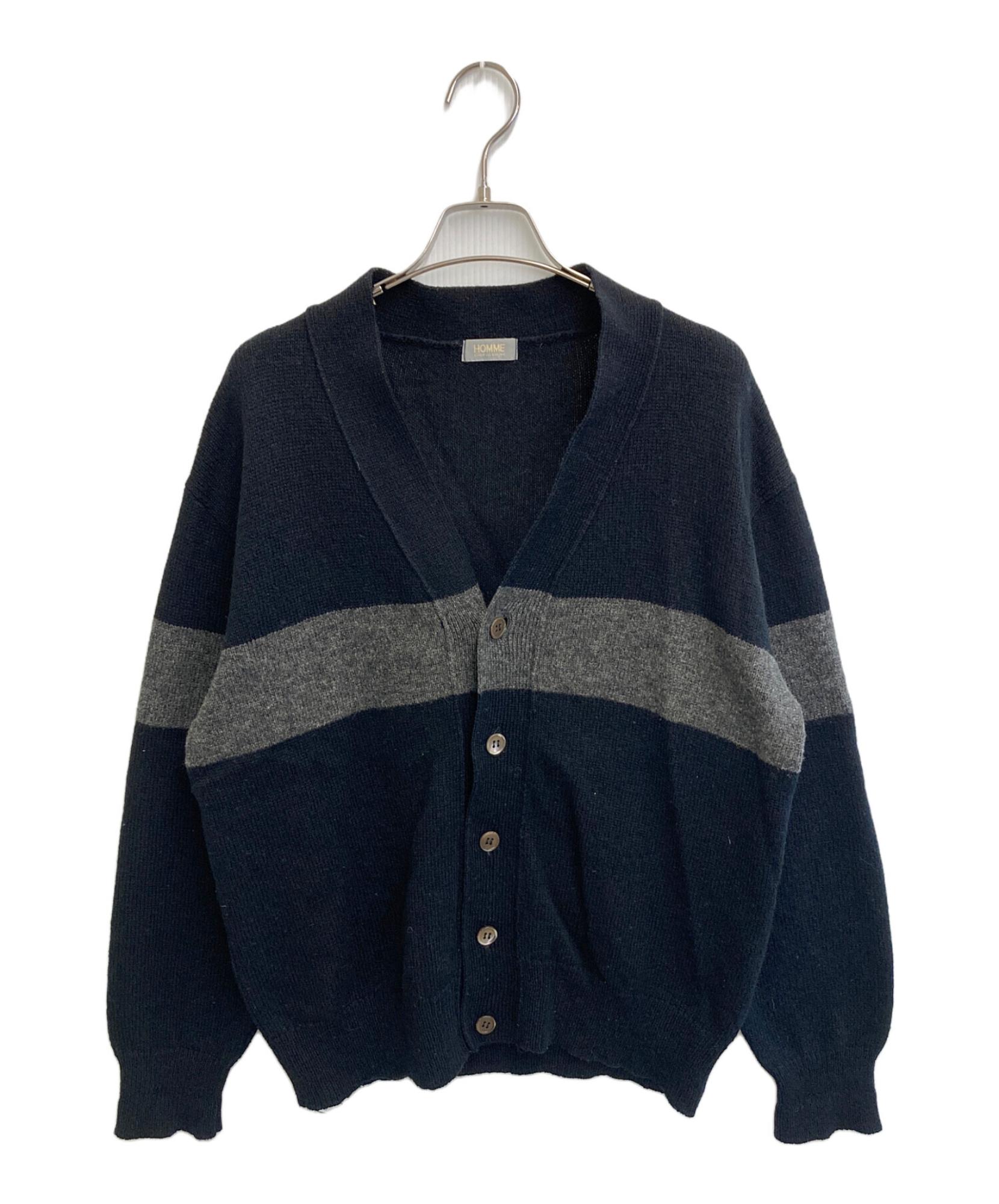 コムデギャルソンオム 80s 銀タグ ノルディック柄ウールカーディガン 製品洗い COMME des GARCONS HOMME/コム デ ギャルソン オム】ニット