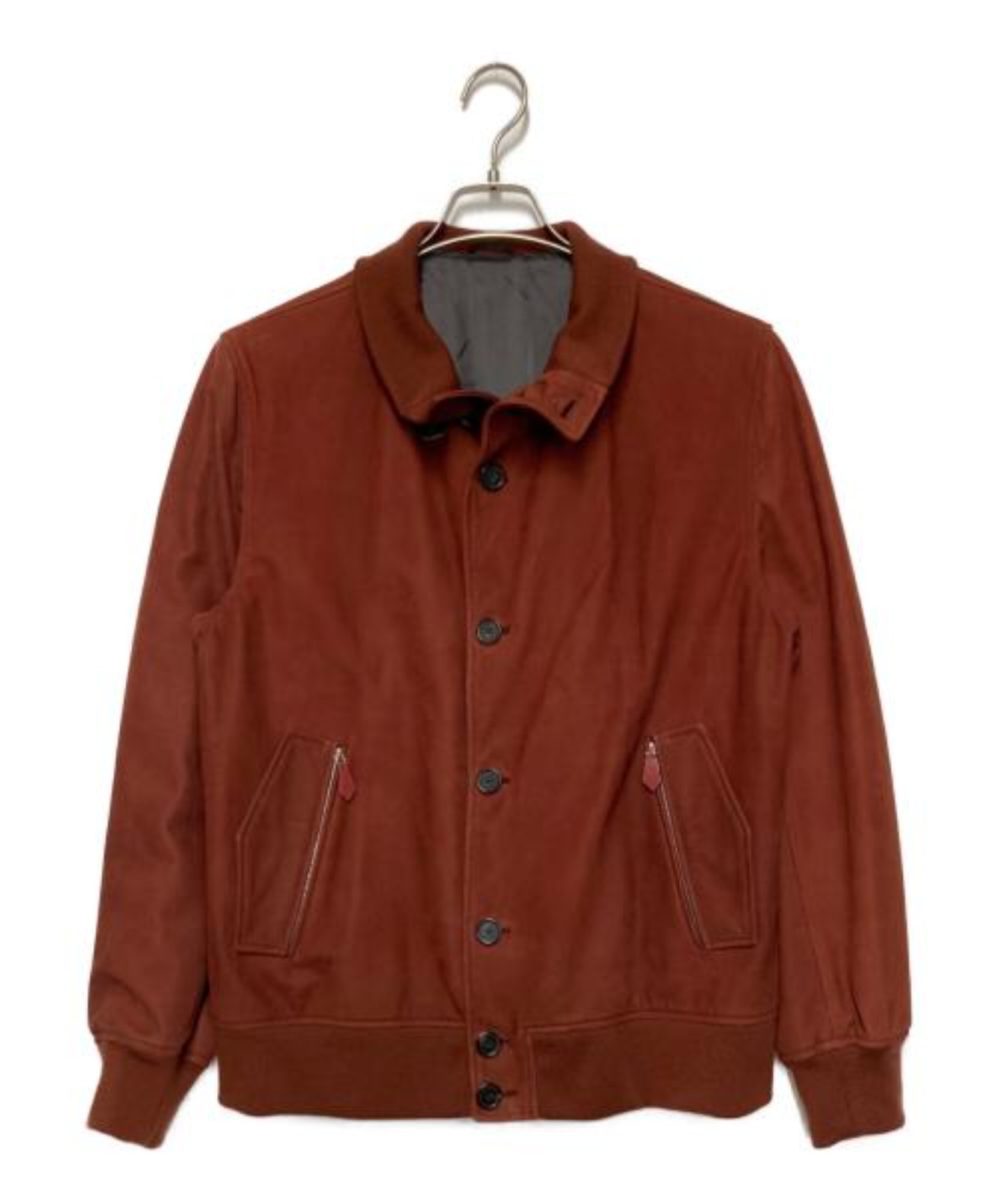 エルメス HERMES *12-5747. ブルゾン HERMES / エルメス】カウレザースタンドカラーブルゾンが買取入荷致し
