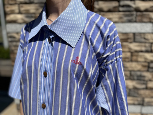 ヴィヴィアンウエストウッド レッドレーベルのストライプMIXシャツ