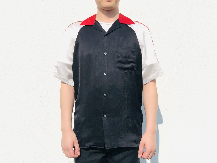 GUCCI(グッチ)＊】ストライプ アセテート ボウリングシャツ・522589  