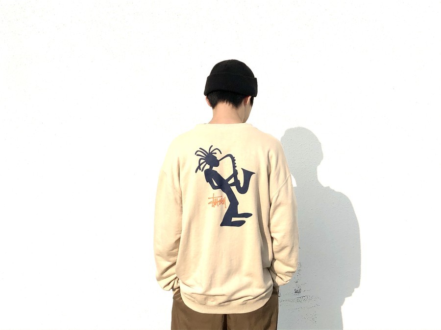 OLD STUSSY(オールドステューシー)＊】90's紺タグ・GOODプリントジャズ 