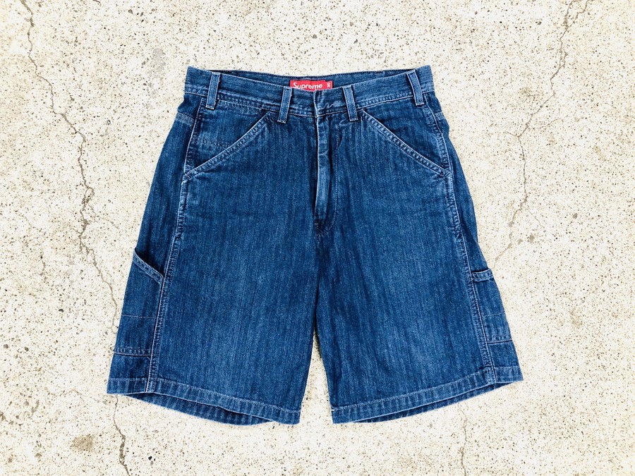 supreme denim logo painter shorts 半パン 30 シュプリームアート