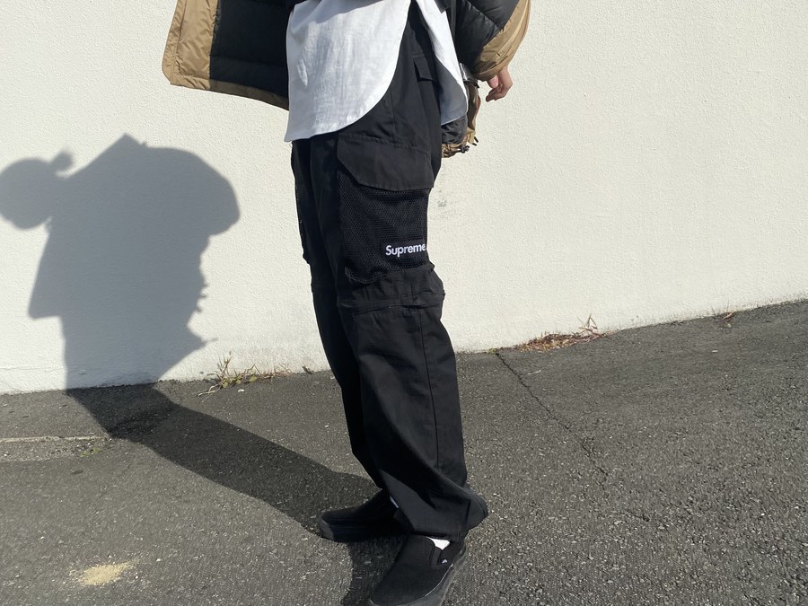 パンツSupreme Mesh Pocket Belted Cargo Pant 黒s - ワークパンツ