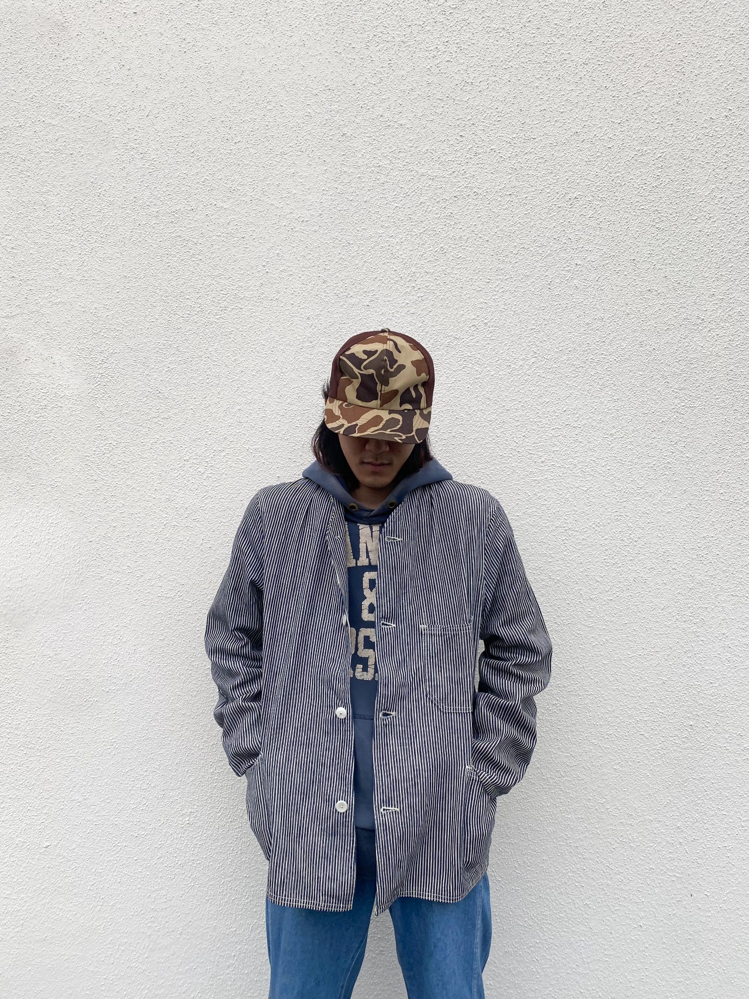 スーパーヴィンテージ30Sヒッコリーストライプカバーオールpenn state スーパーヴィンテージ30Sヒッコリーストライプカバーオールpenn state