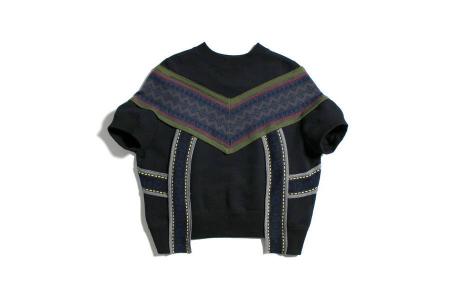 買取紹介│sacai/サカイ│メルトンバックフレアカーディガン│異素材