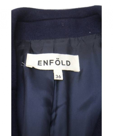 ENFOLD エンフォルド ウールメルトンチェスターコート ネイビー レディース 3007A130-0760