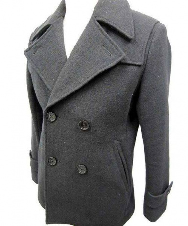 買取 査定情報 Burberry Black Label バーバリーブラックレーベル Pコート メンズ ブラック 洋服や古着の買取と販売 トレファクスタイル