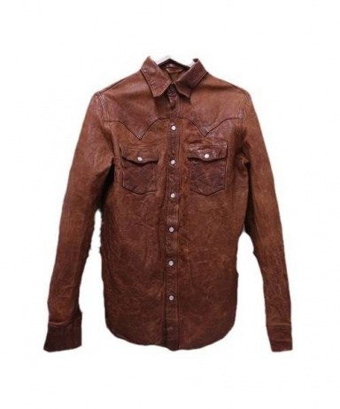 Jean Shop Western Leather Shirt